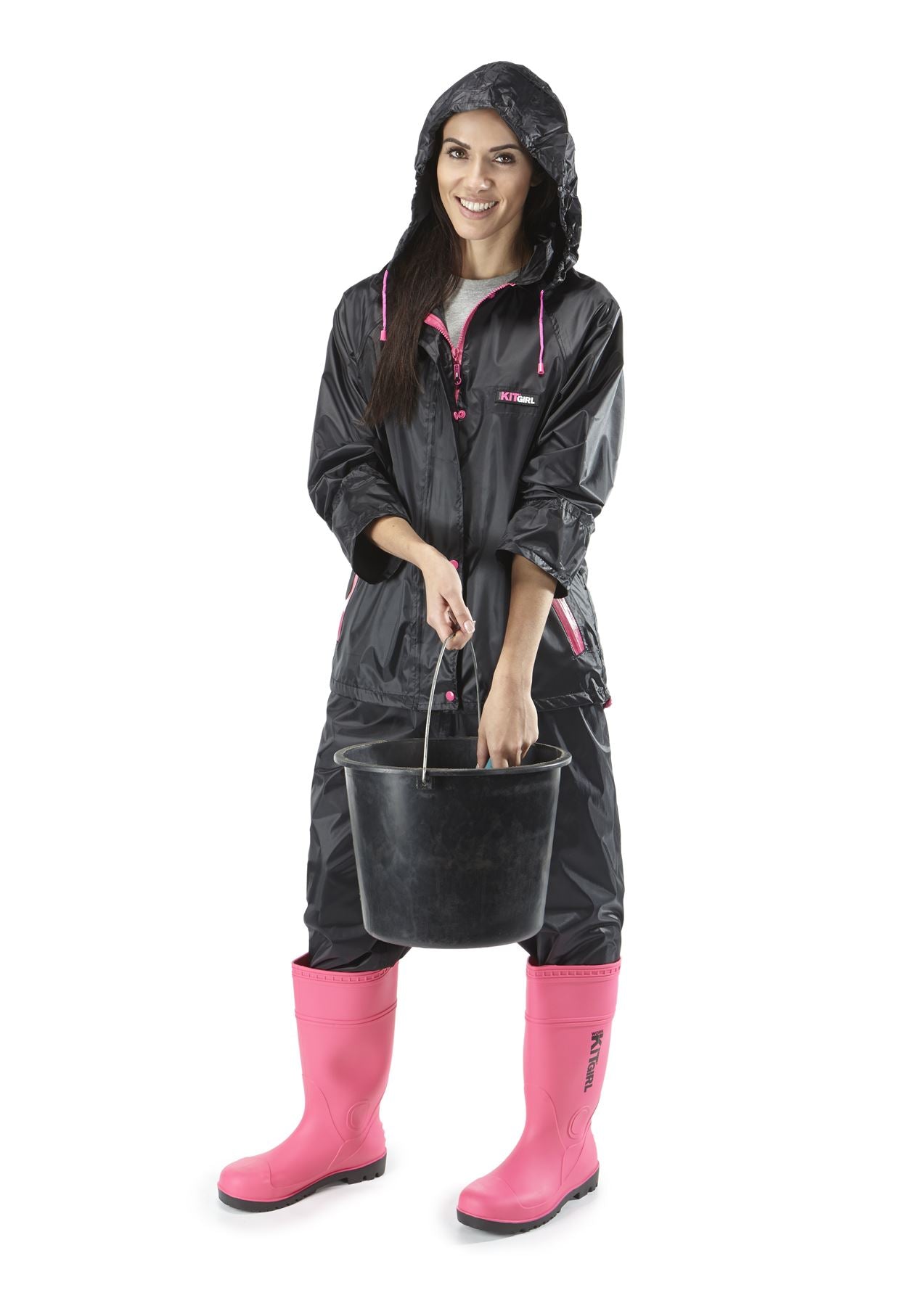 Womens Rain Suit - Black - Work Kit Girl